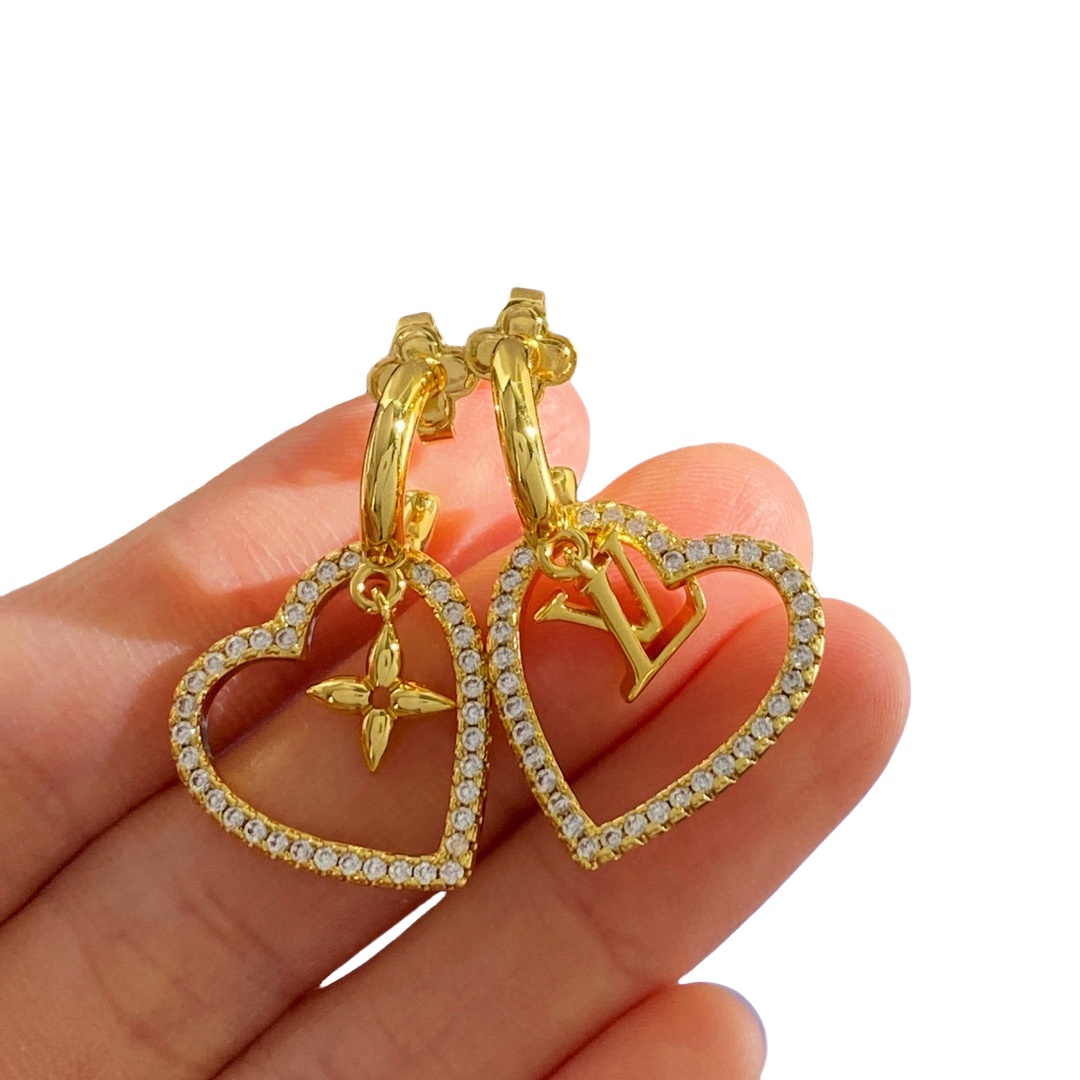 LVE142 louis vuitton M02308 My LV Heart Earrings - ccjewelryacc