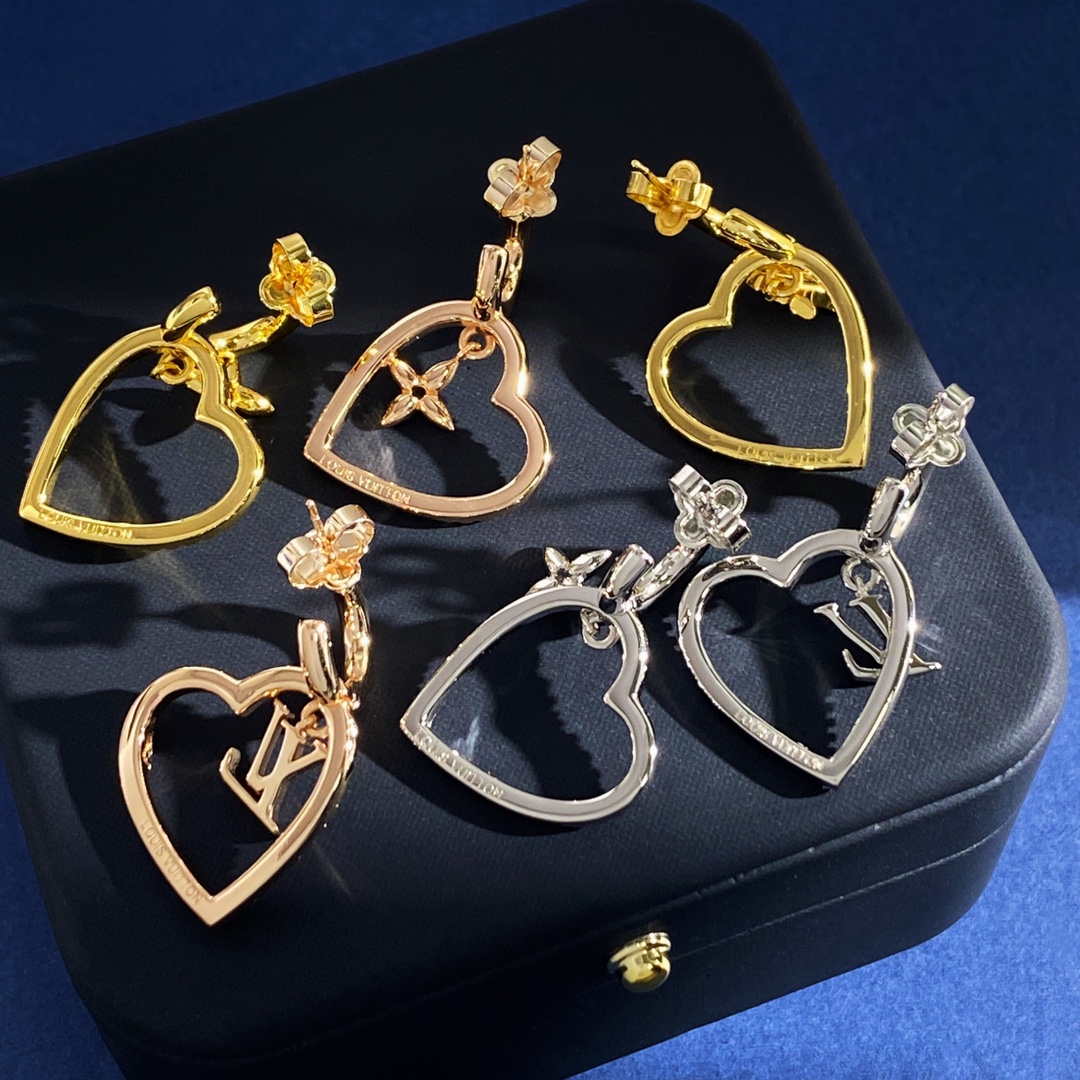 LVE142 louis vuitton M02308 My LV Heart Earrings - ccjewelryacc