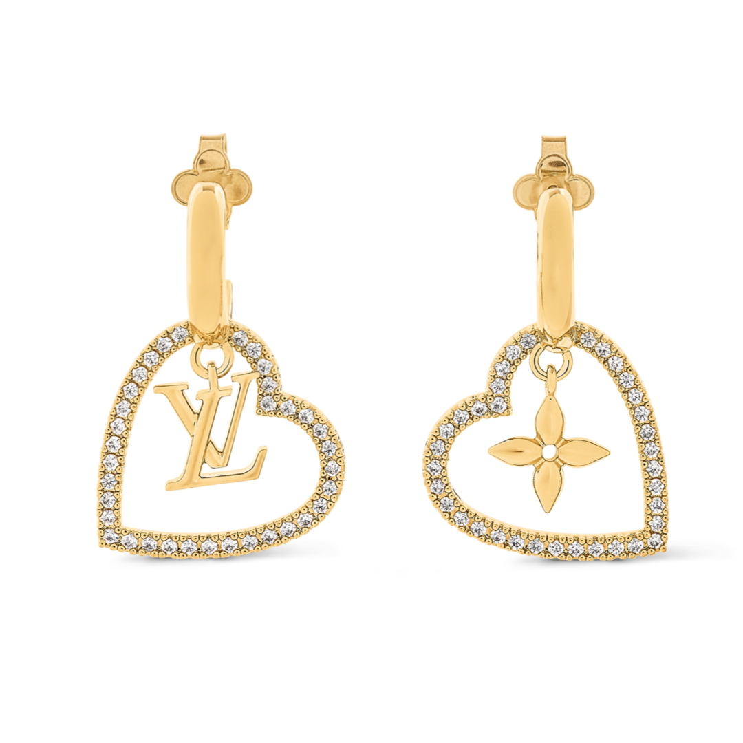 LVE142 louis vuitton M02308 My LV Heart Earrings - ccjewelryacc