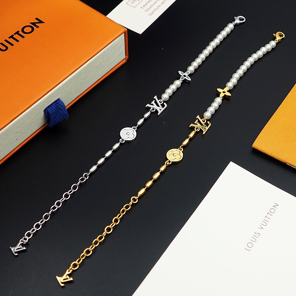 LVS085 LV M1556A Pearls Fusion Bracelet - ccjewelryacc