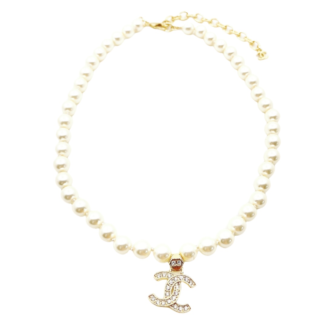 CCN026 Chanel Pearl choker necklace - ccjewelryacc