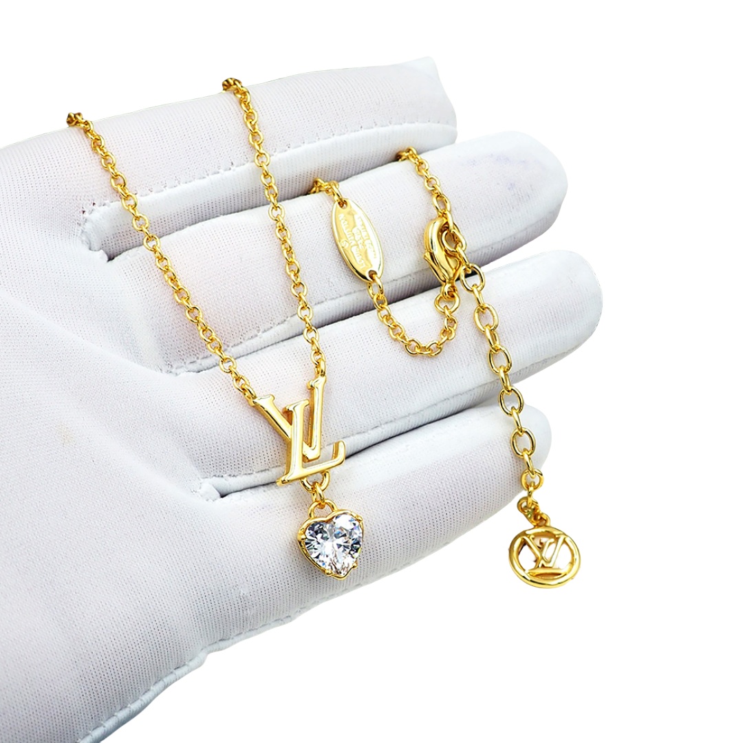 LVN097 M02387 LV Iconic Heart Necklace - ccjewelryacc
