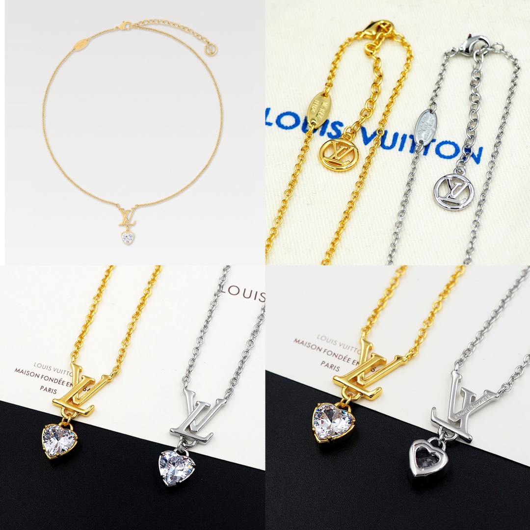 LVN097 M02387 LV Iconic Heart Necklace - ccjewelryacc