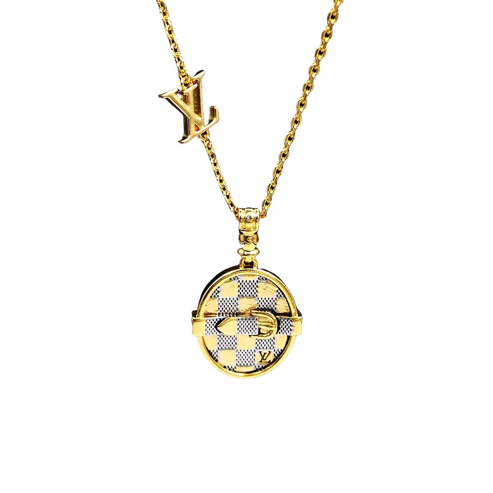 LVN073 M02255 LV Dog Pendant Necklace For Men - ccjewelryacc