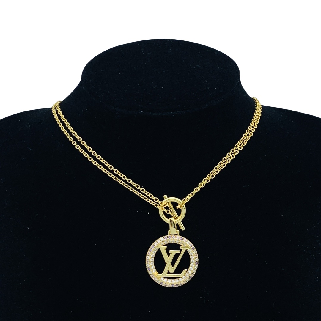 LVN070 LV Baby Louise Pendant Necklace - ccjewelryacc
