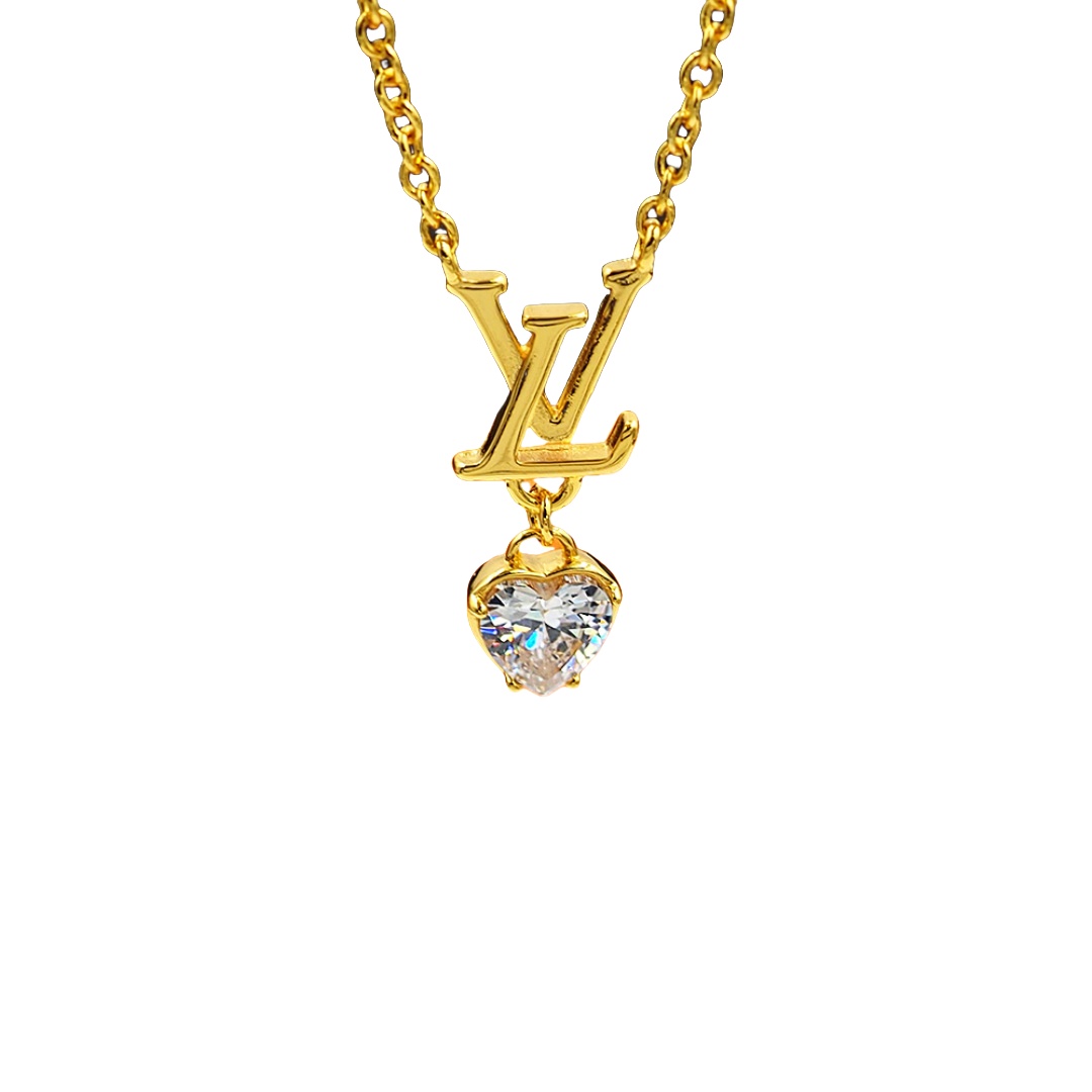 LVN097 M02387 LV Iconic Heart Necklace - ccjewelryacc