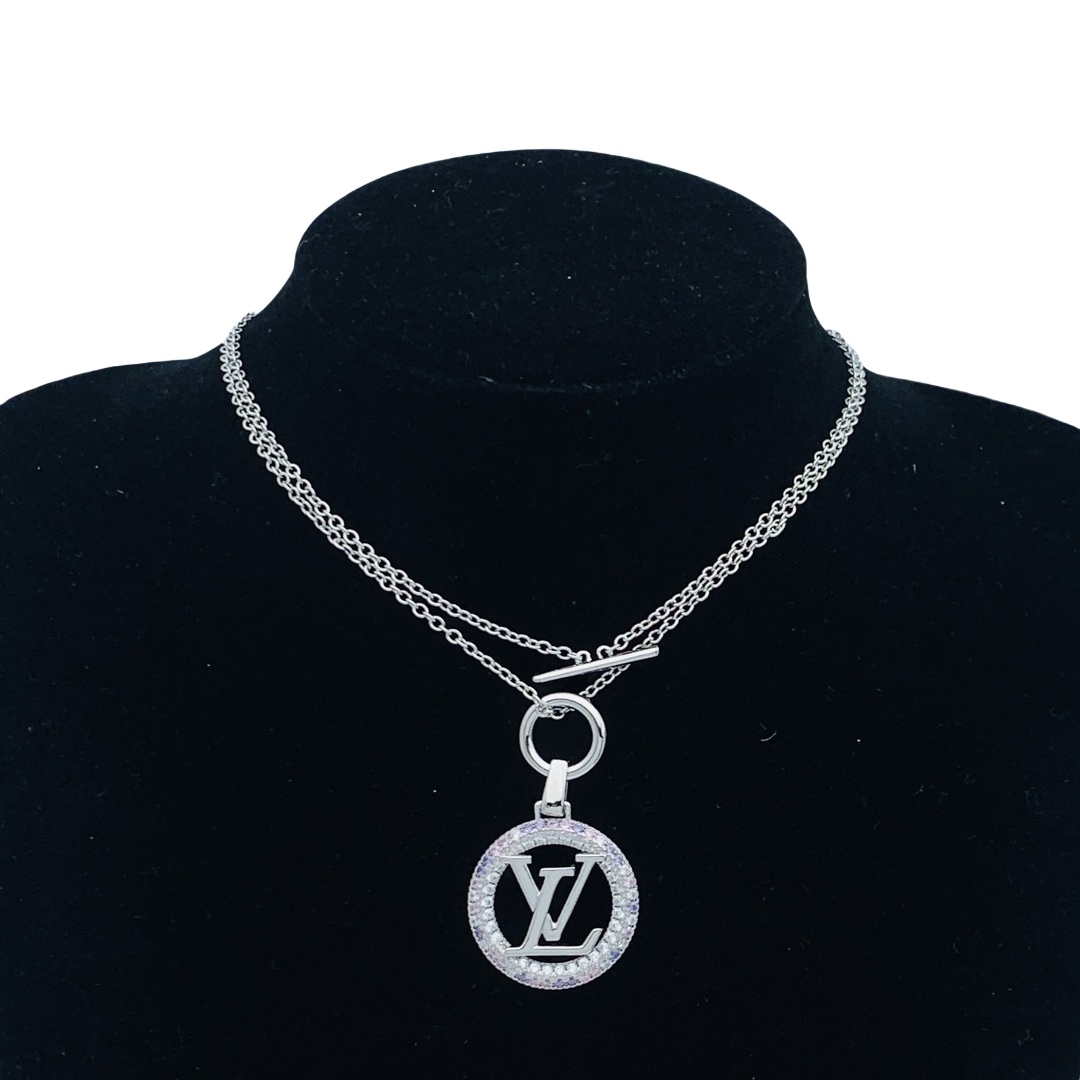 LVN070 LV Baby Louise Pendant Necklace - ccjewelryacc