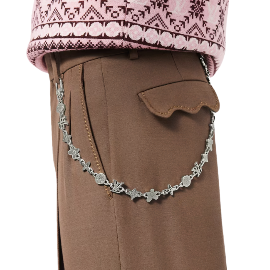 LVW001 LOUIS VUITTON LOUIS VUITTON Monogram Craggy Belt Chain And Bag Charm For Men - ccjewelryacc