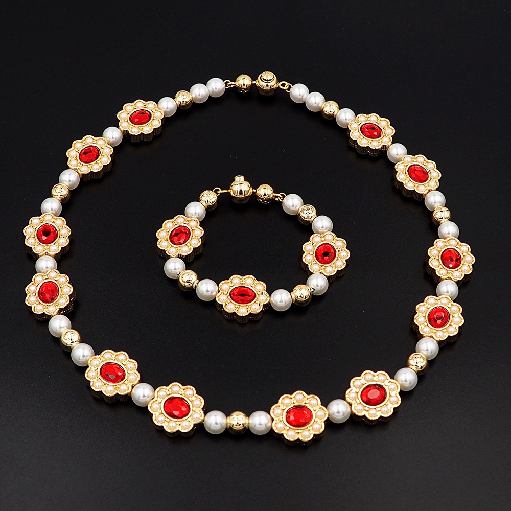LVN052 LV Dynasty Flower Choker necklace - ccjewelryacc