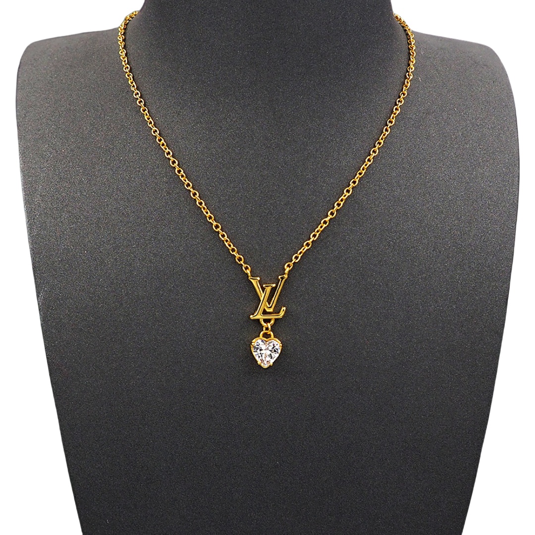 LVN097 M02387 LV Iconic Heart Necklace - ccjewelryacc