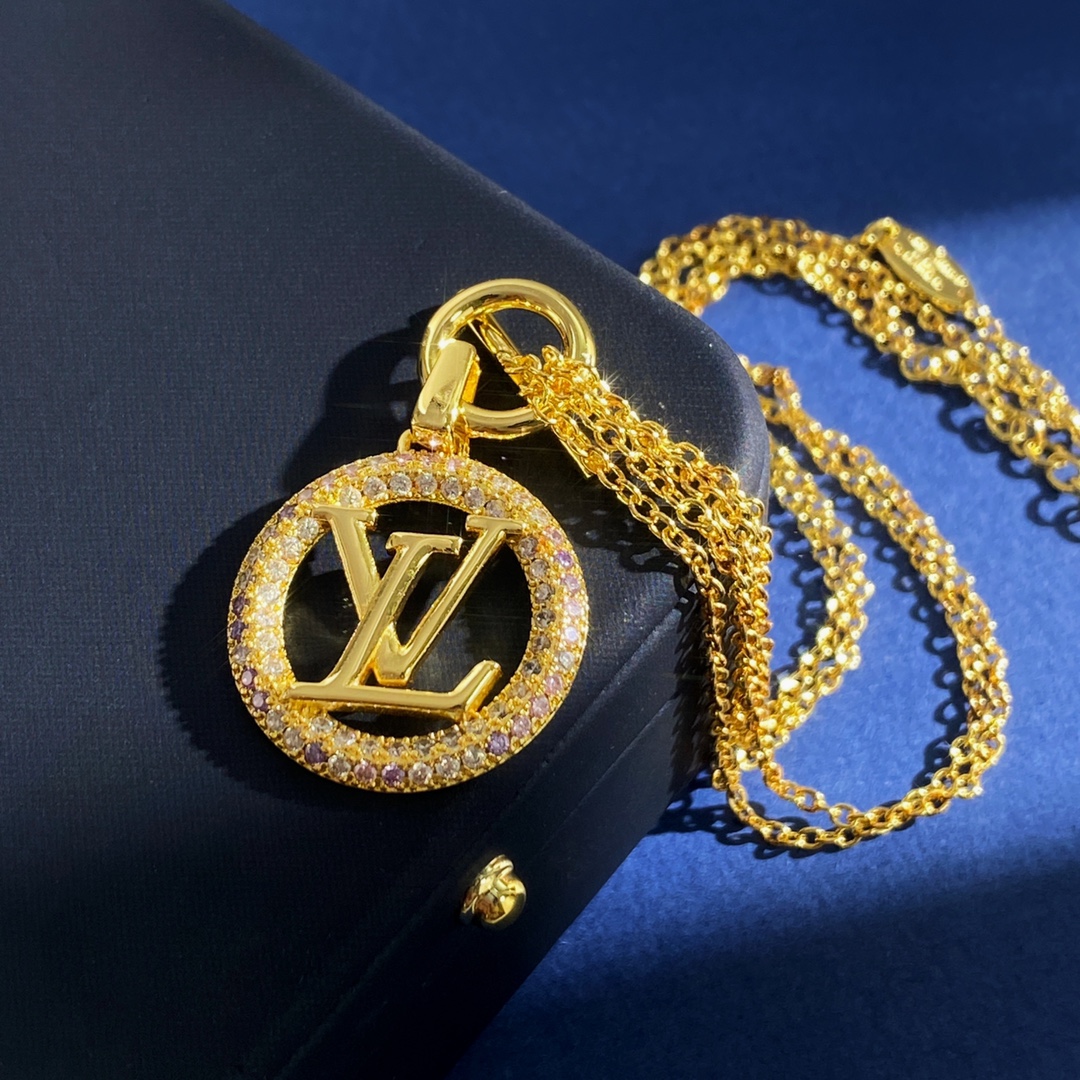 LVN070 LV Baby Louise Pendant Necklace - ccjewelryacc