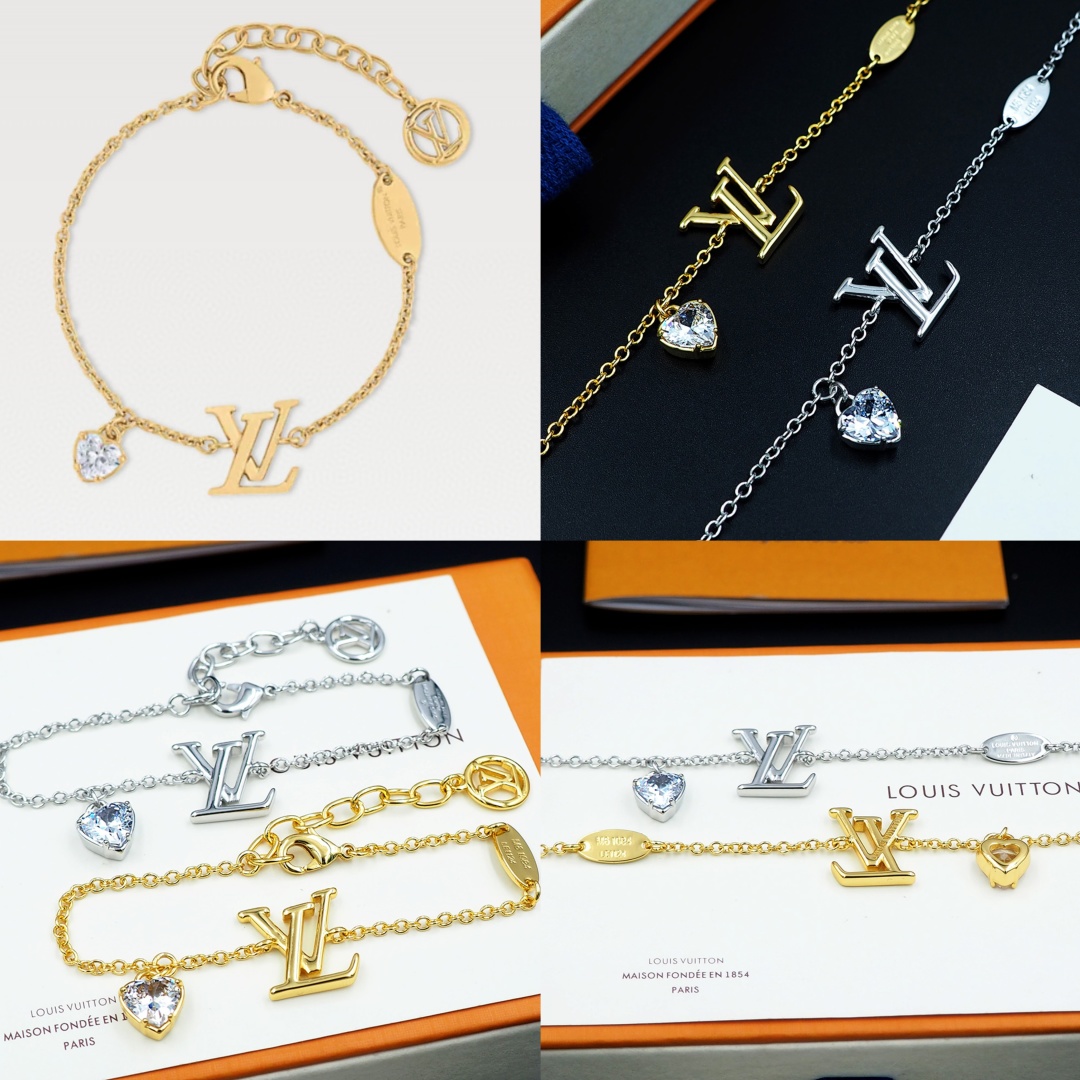 LVS084 M1342A LV Iconic Heart Bracelet - ccjewelryacc