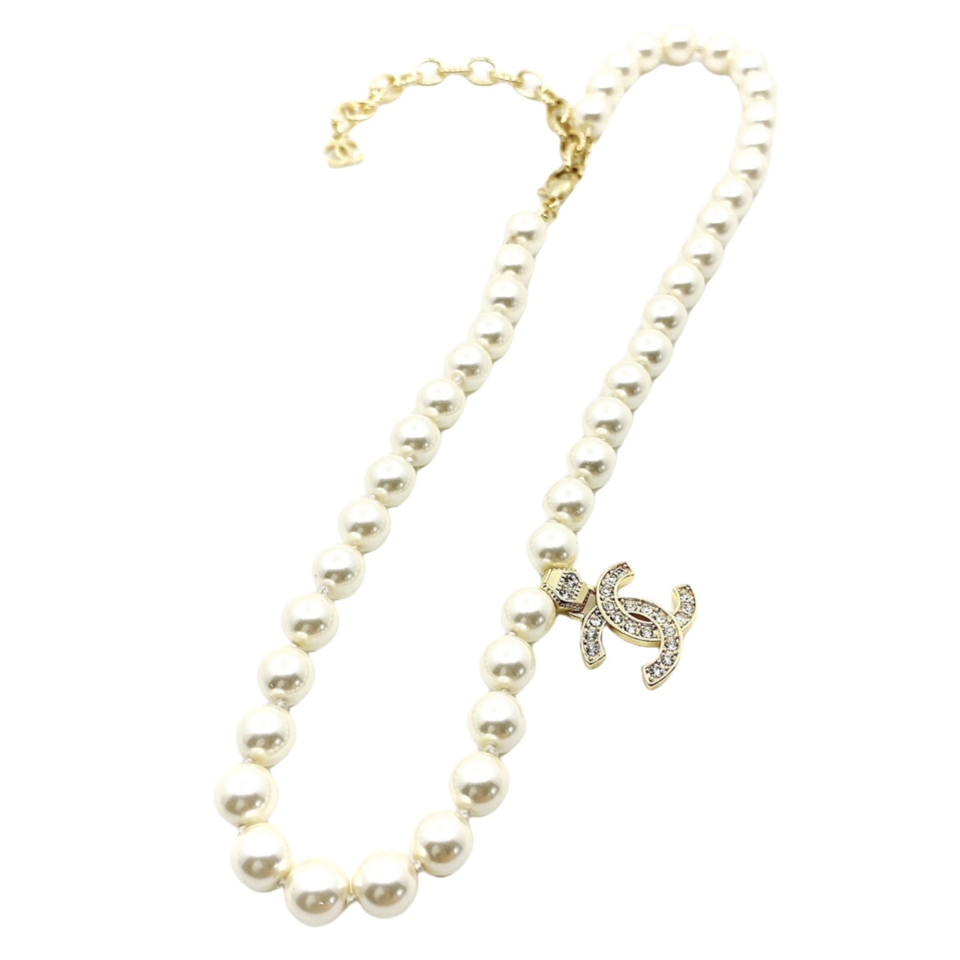 CCN026 Chanel Pearl choker necklace - ccjewelryacc