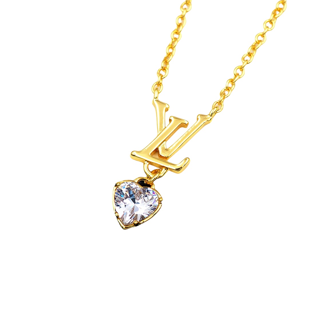 LVN097 M02387 LV Iconic Heart Necklace - ccjewelryacc