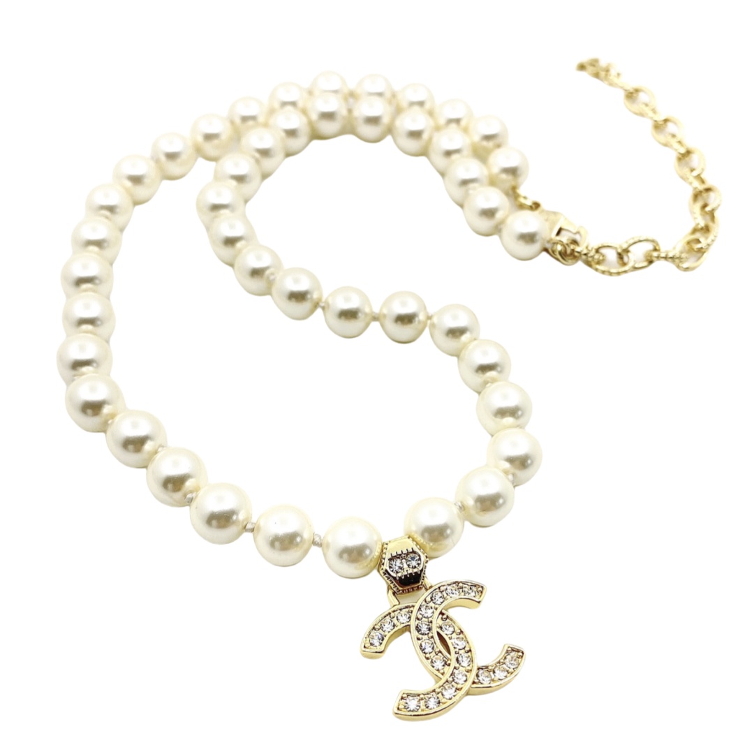 CCN026 Chanel Pearl choker necklace - ccjewelryacc