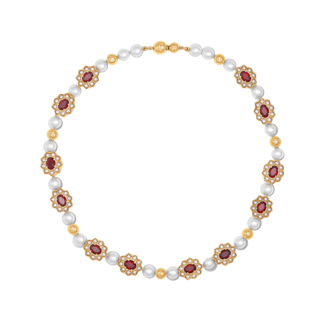 LVN052 LV Dynasty Flower Choker necklace - ccjewelryacc