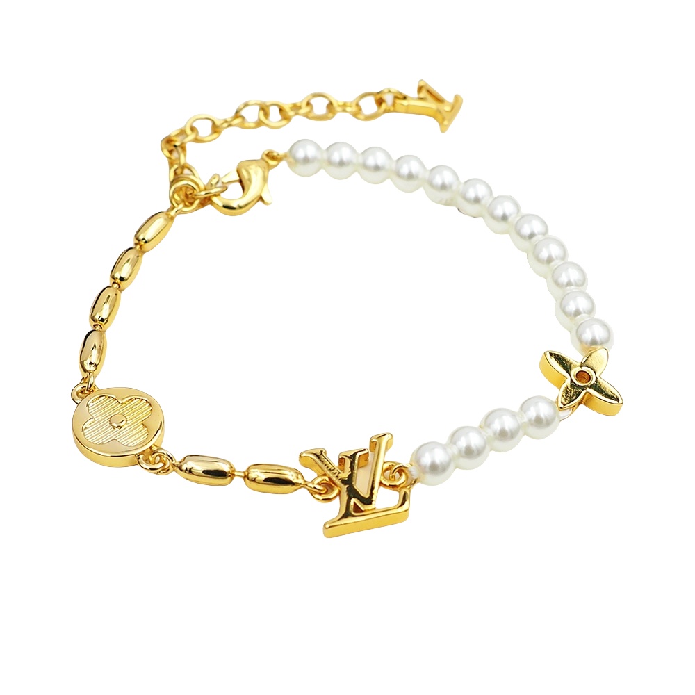 LVS085 LV M1556A Pearls Fusion Bracelet - ccjewelryacc