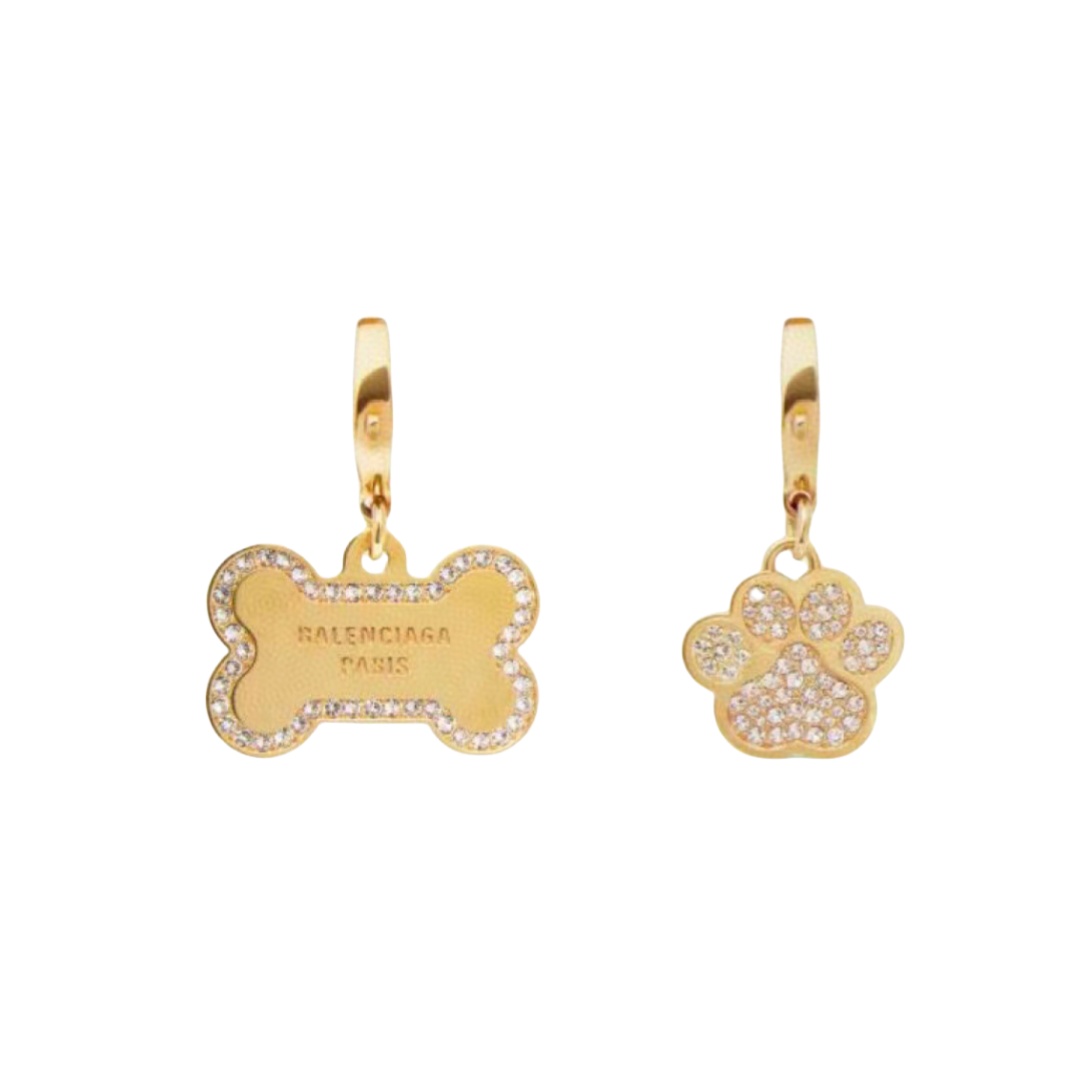 BAE032 Balenciaga Puppy embellished earrings - ccjewelryacc
