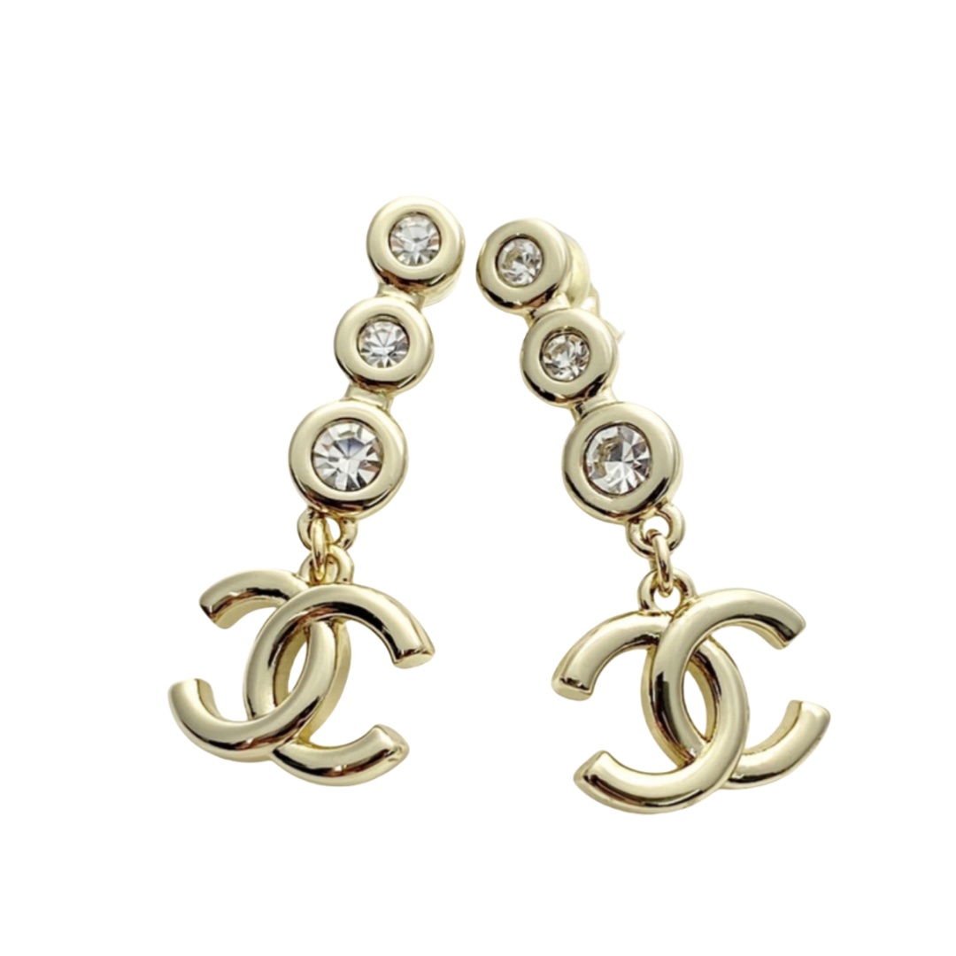 CCE320 Chanel crystal tassle earrings - ccjewelryacc