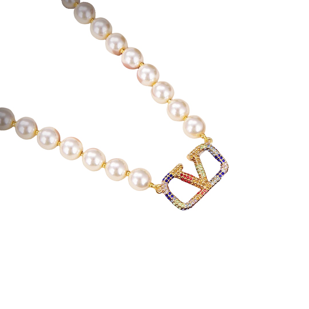 VTN003 Valentino Garavani pearl choker necklace - ccjewelryacc