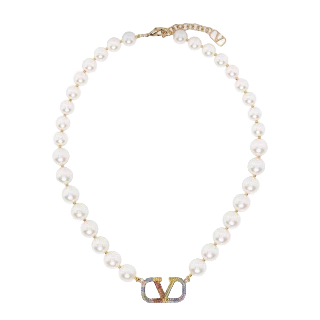 VTN003 Valentino Garavani pearl choker necklace - ccjewelryacc