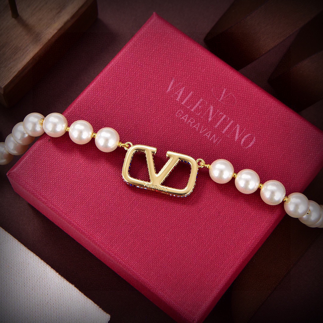 VTN003 Valentino Garavani pearl choker necklace - ccjewelryacc