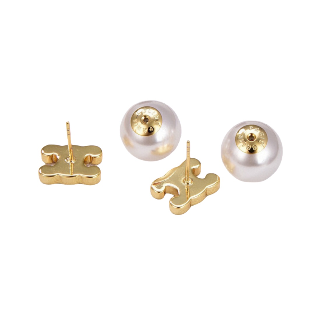 CLE090 Celine Preclous pearl earrings - ccjewelryacc