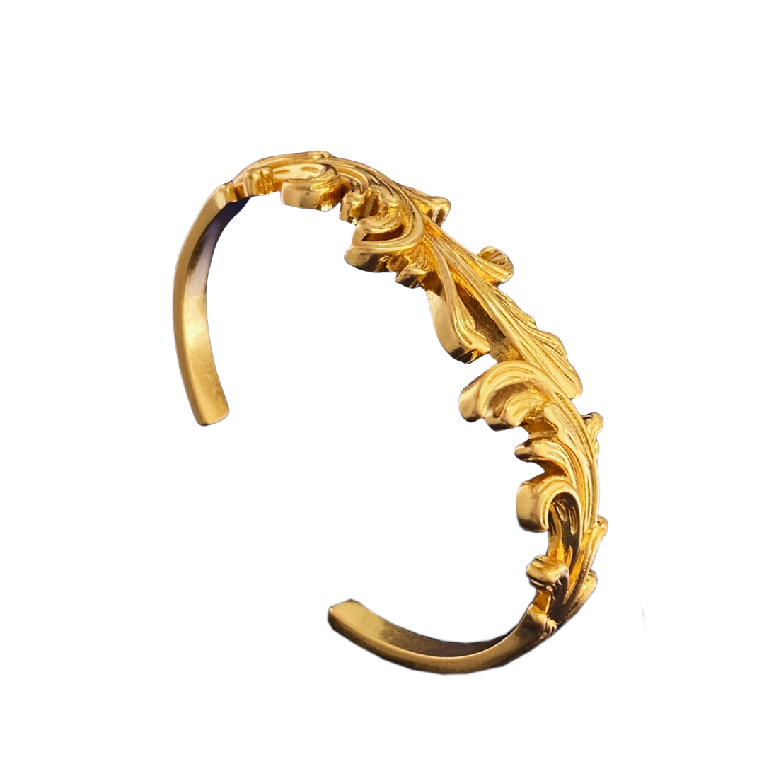 VSS033 Versace vintage Gold bracelet cuff - ccjewelryacc