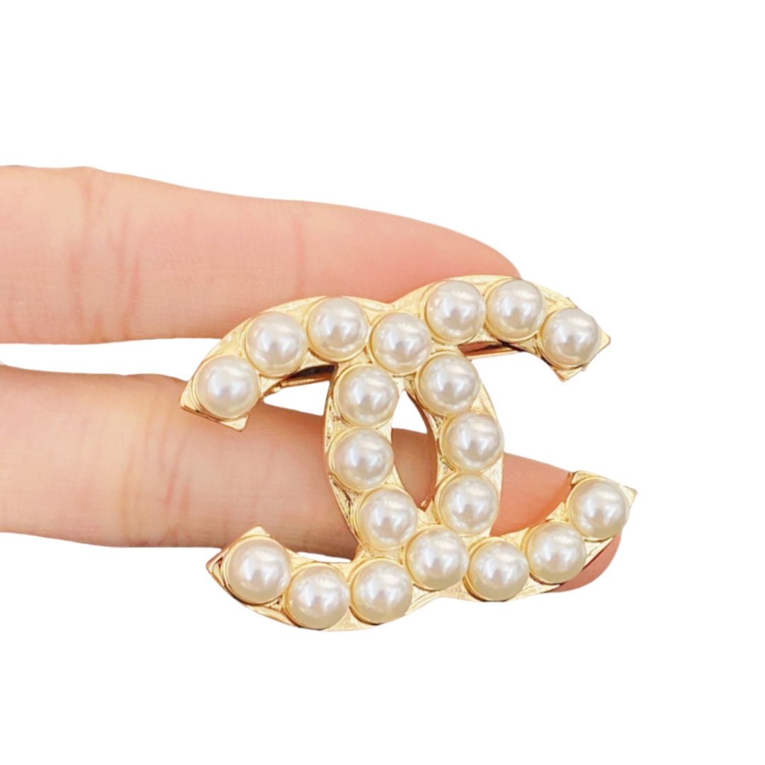 BCB572 Chanel pearl brooch pin - ccjewelryacc
