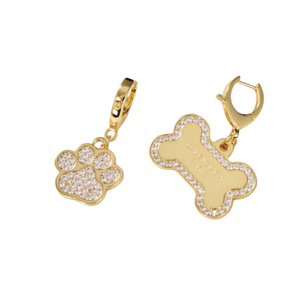 BAE032 Balenciaga Puppy embellished earrings - ccjewelryacc