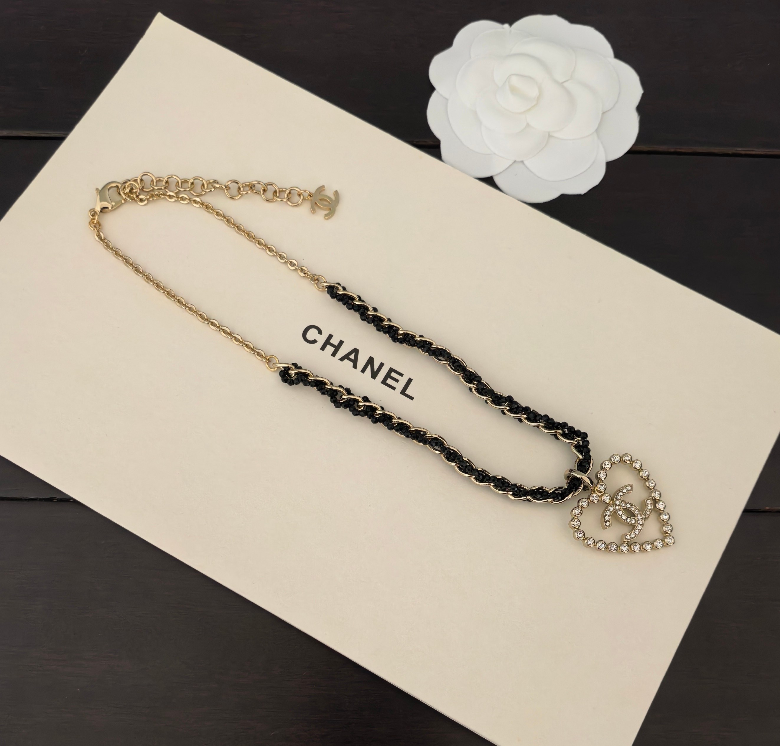 CCN113 Chanel heart pendant necklace - ccjewelryacc
