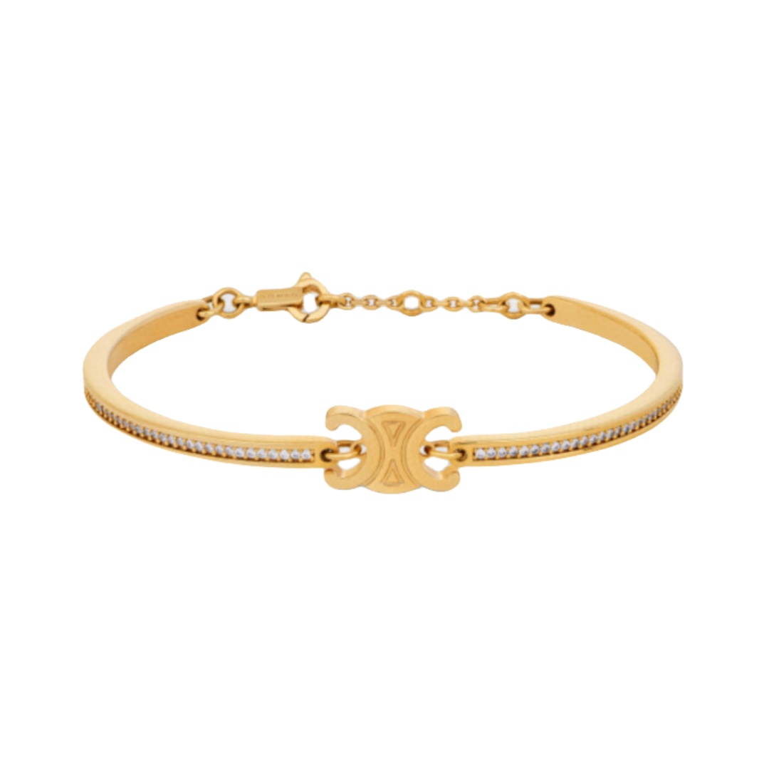 CLS010 Celine Triomphe Sparkle bracelet - ccjewelryacc