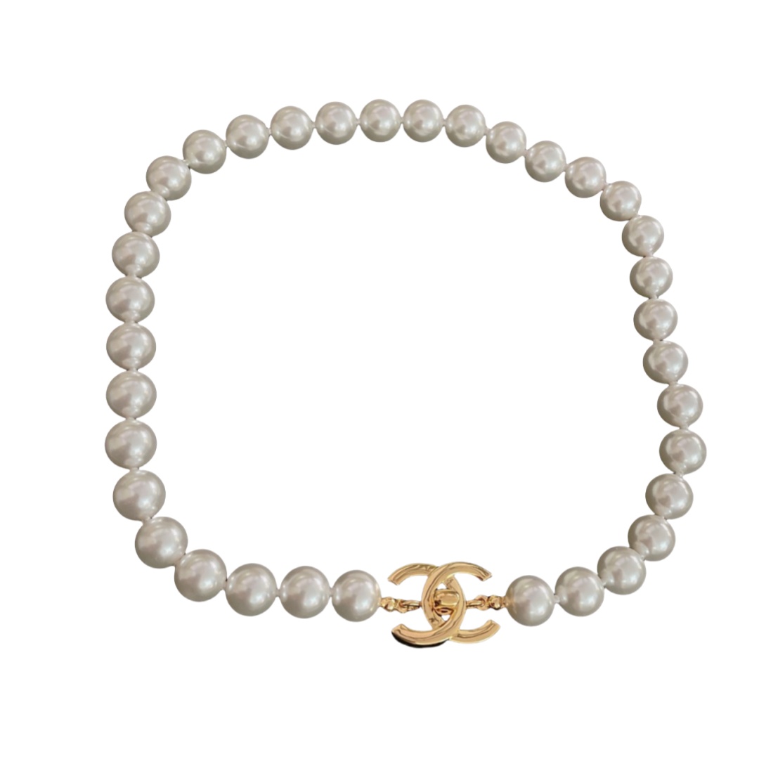 CCN528 Chanel pearl choker necklace - ccjewelryacc