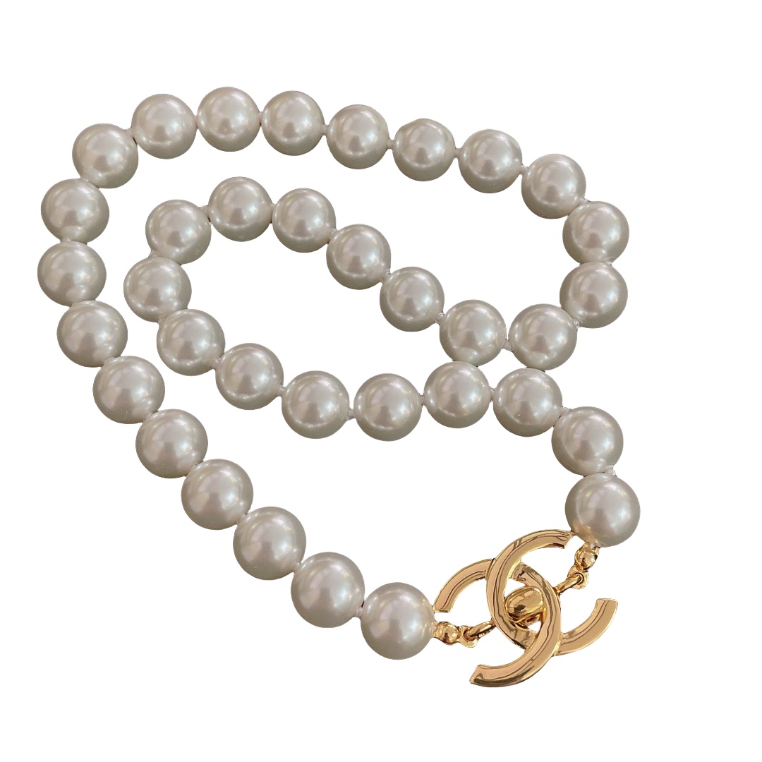 CCN528 Chanel pearl choker necklace - ccjewelryacc