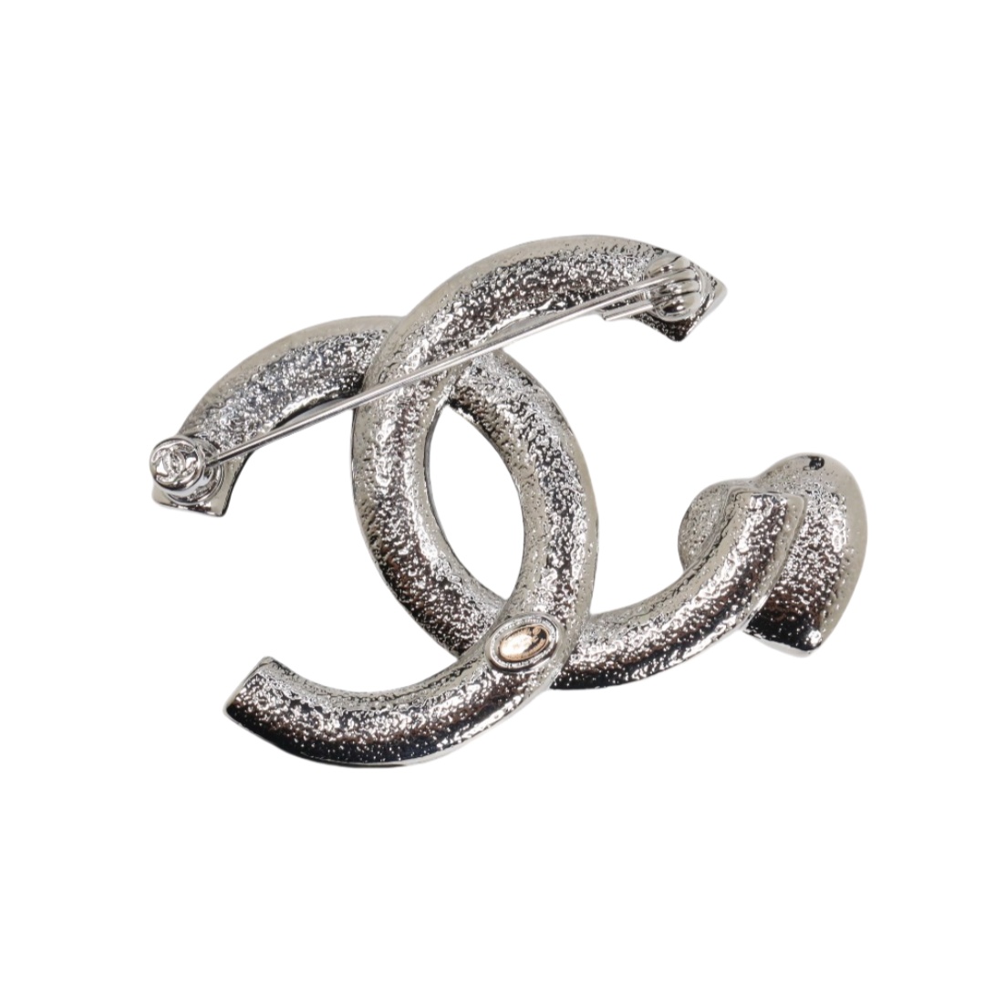 BCB580 Crystal cc brooch pin with heart - ccjewelryacc