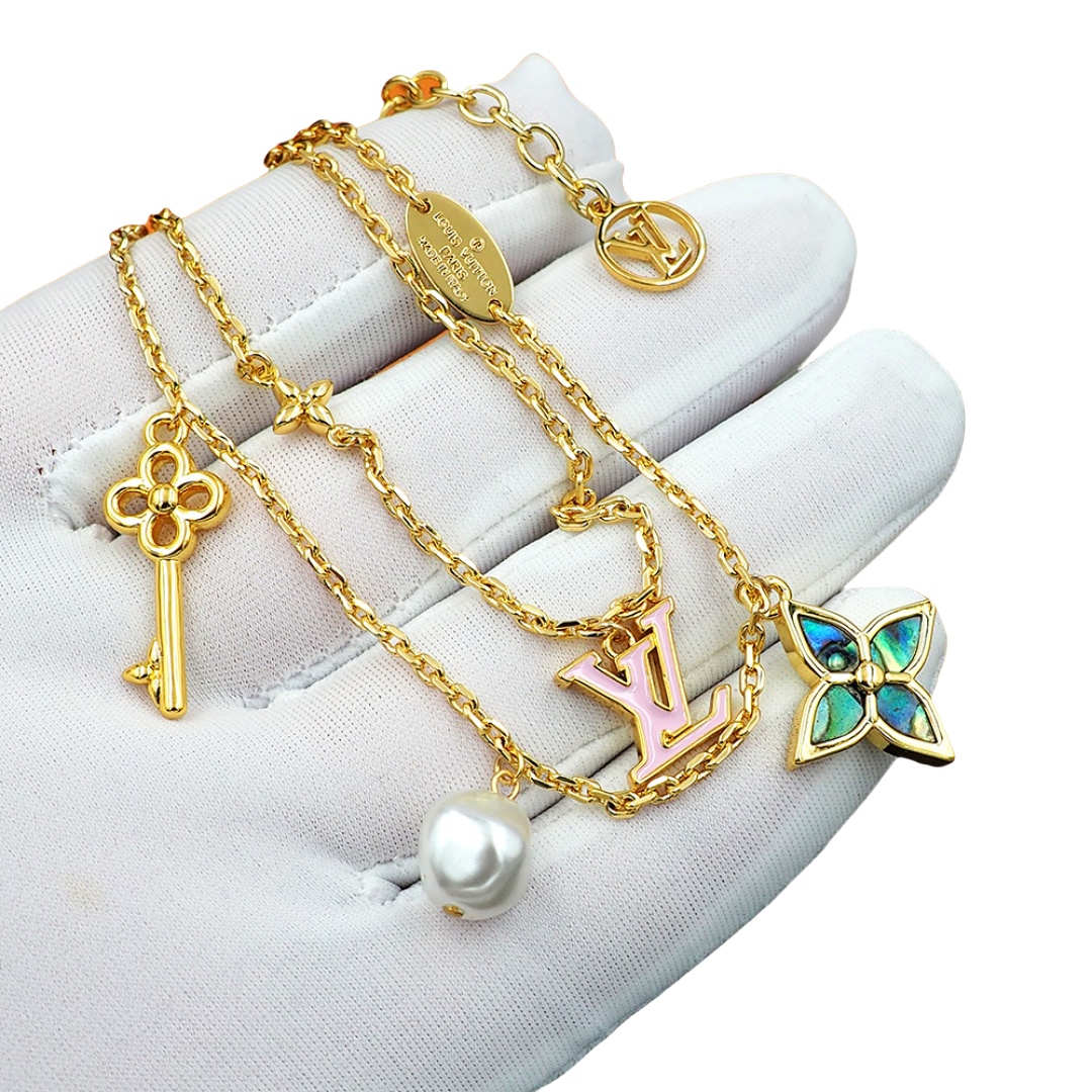 LVS089 Louis Vuitton M1390A LV Layer Color Bracelet - ccjewelryacc