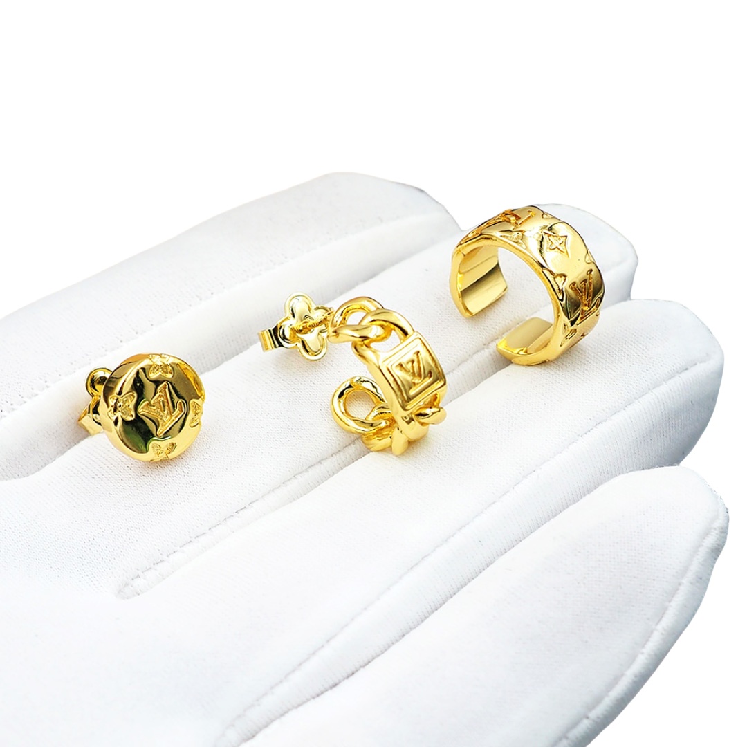 LVE156 Louis vuitton M01785 LV Mosaic earring and ear cuff - ccjewelryacc