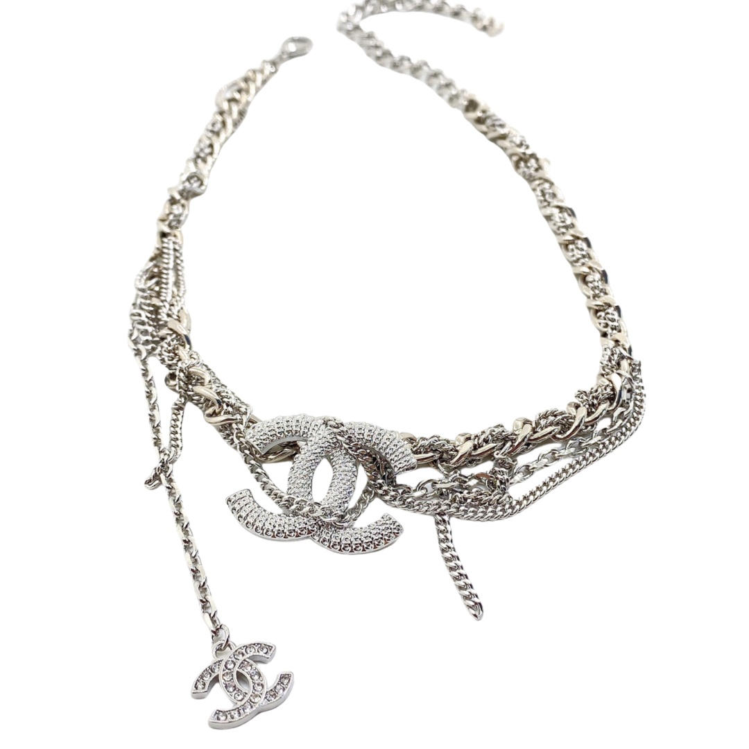 CCN010 Chanel chain cc logo choker CC Gold Necklace - ccjewelryacc