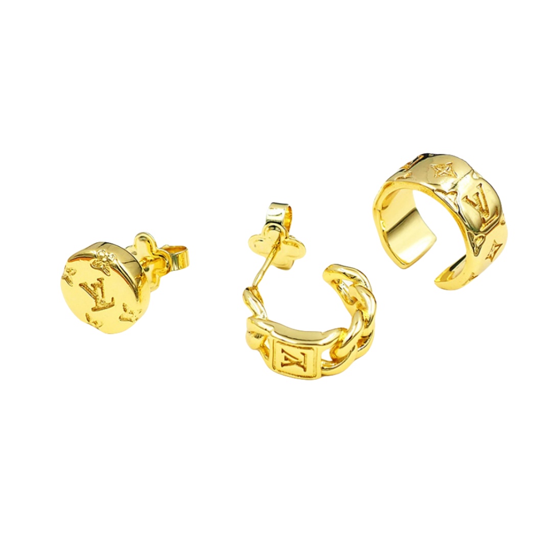 LVE156 Louis vuitton M01785 LV Mosaic earring and ear cuff - ccjewelryacc