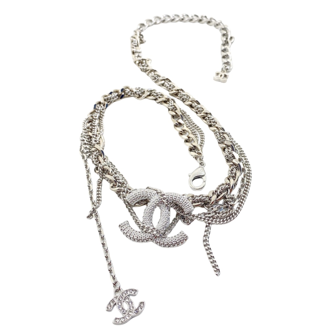 CCN010 Chanel chain cc logo choker CC Gold Necklace - ccjewelryacc