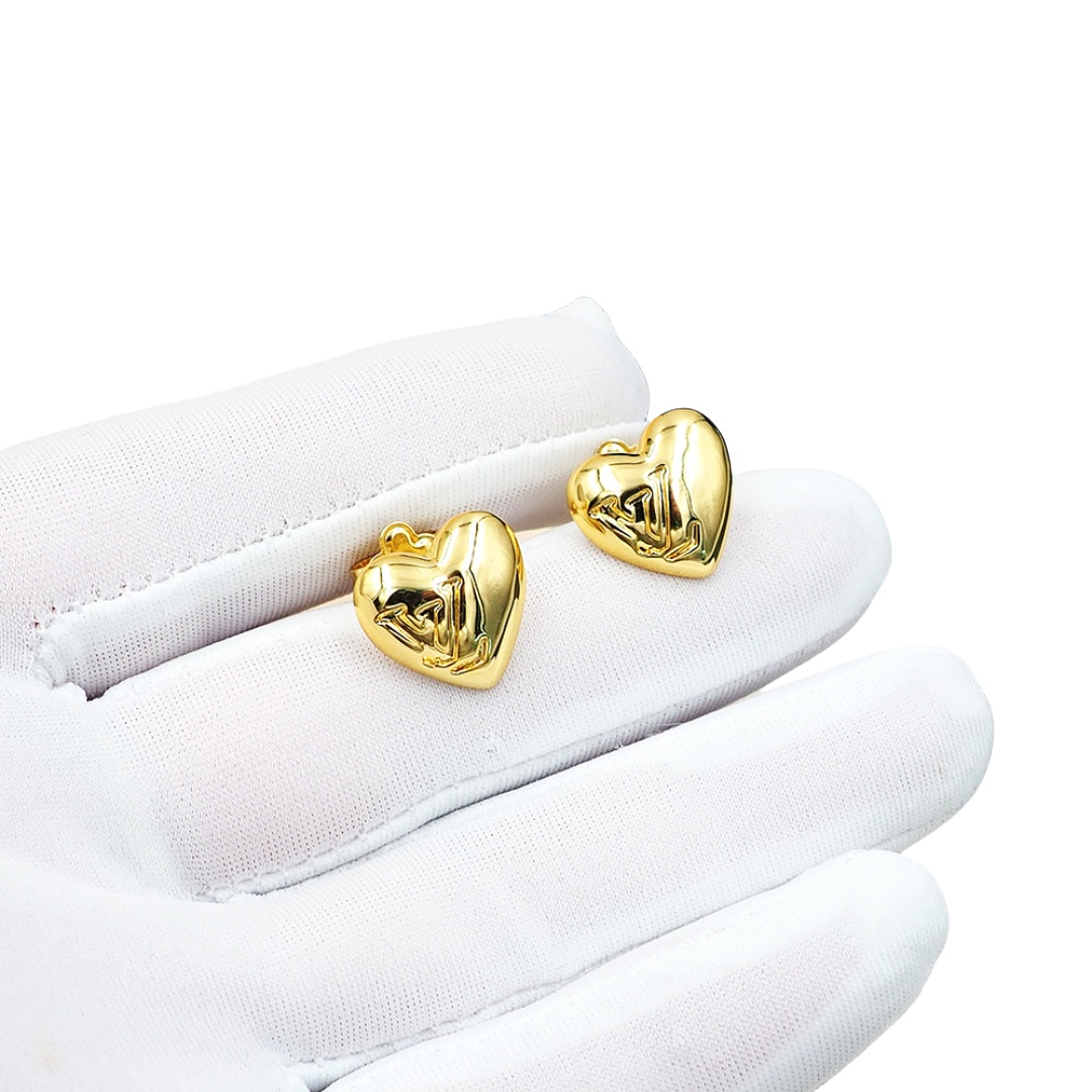 LVE146 Louis vuitton Blooming Heart stud earrings - ccjewelryacc