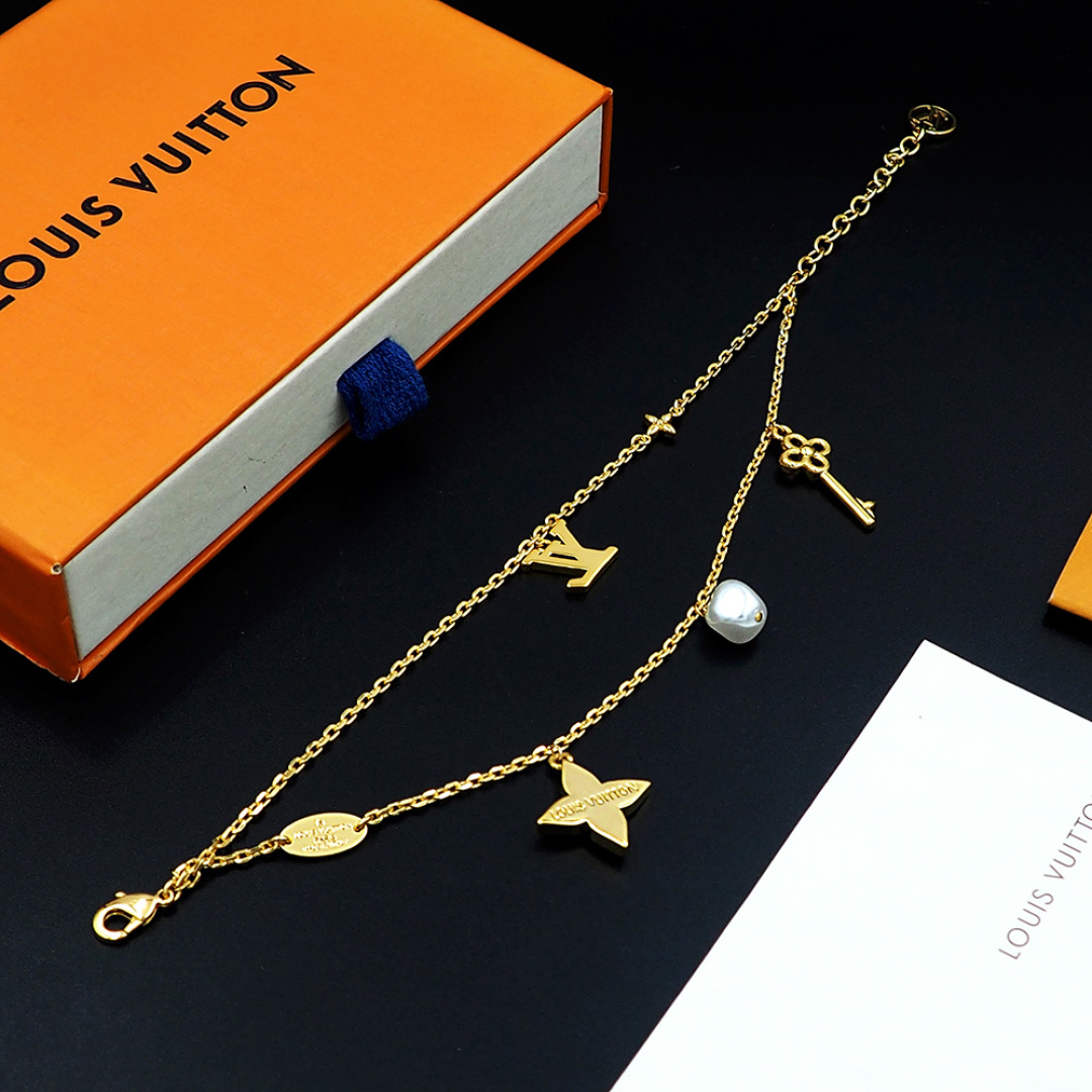 LVS089 Louis Vuitton M1390A LV Layer Color Bracelet - ccjewelryacc