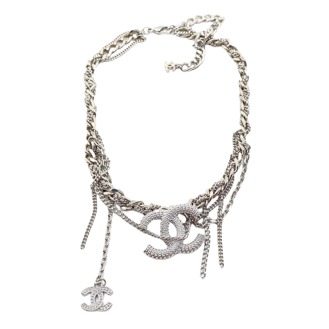 CCN010 Chanel chain cc logo choker CC Gold Necklace - ccjewelryacc