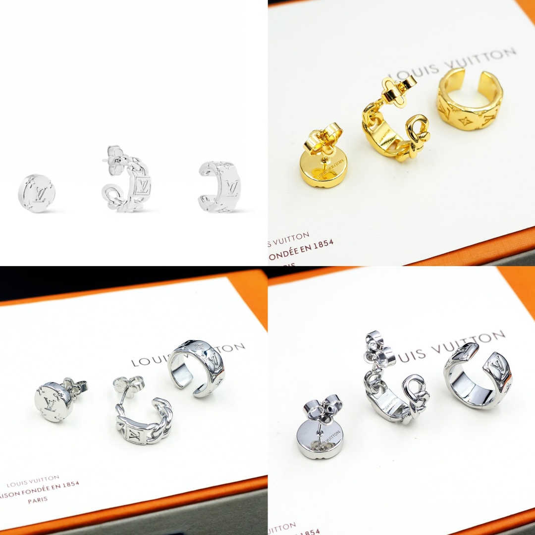 LVE156 Louis vuitton M01785 LV Mosaic earring and ear cuff - ccjewelryacc