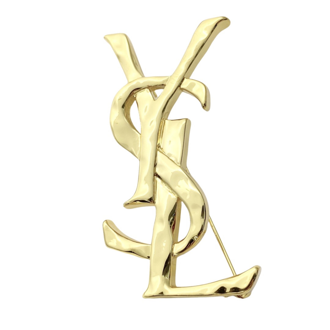 BYB010 Metal YSL brooch pin - ccjewelryacc