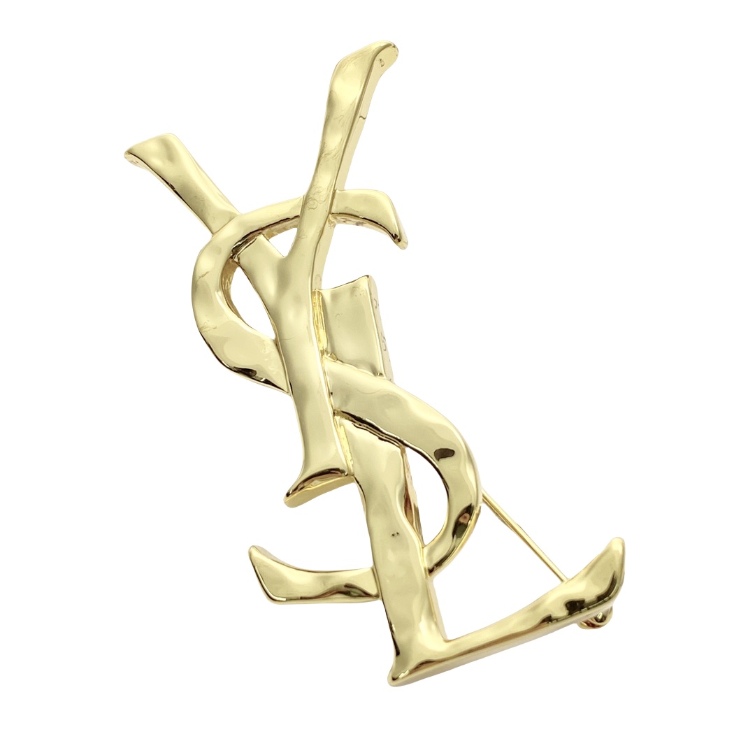 BYB010 Metal YSL brooch pin - ccjewelryacc
