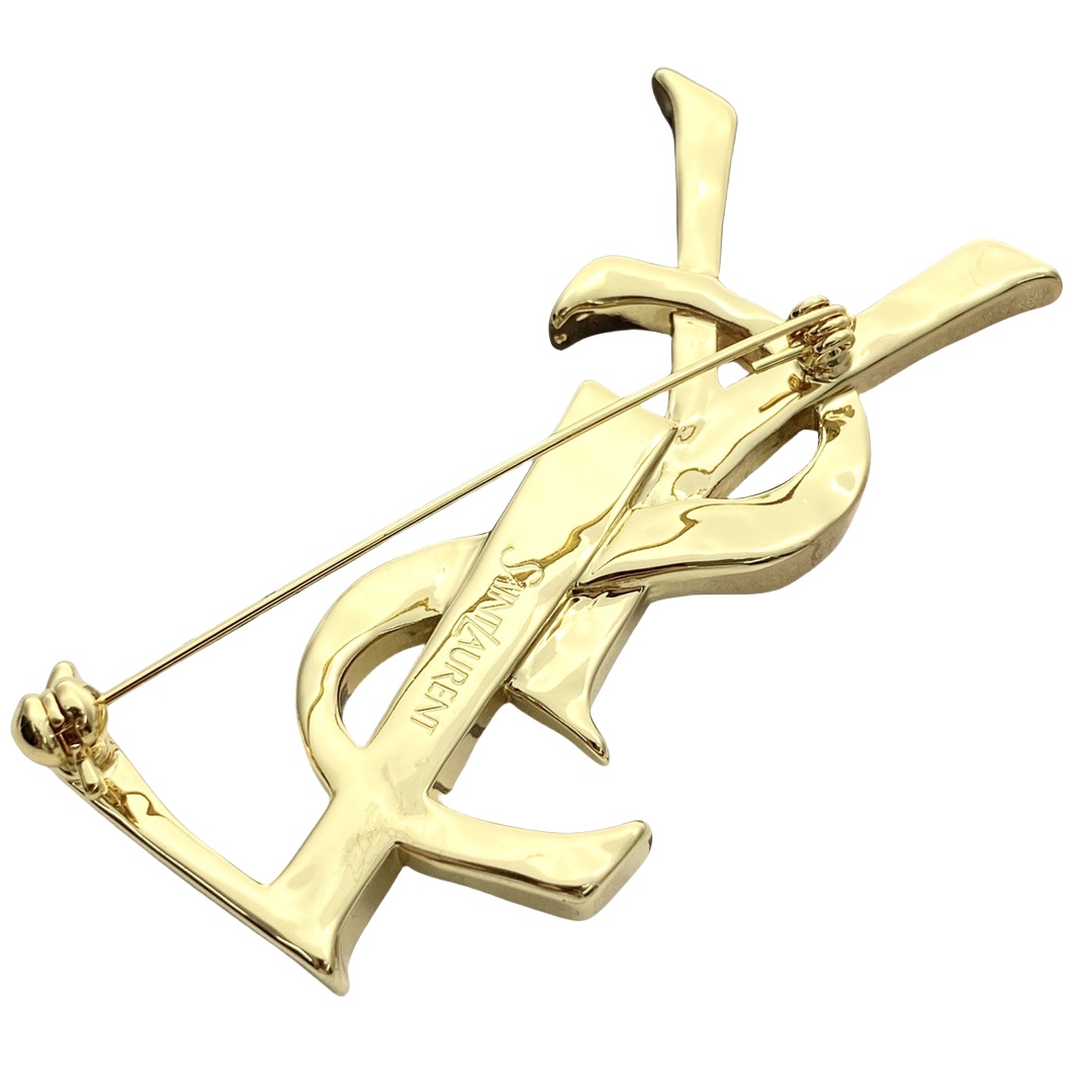 BYB010 Metal YSL brooch pin - ccjewelryacc