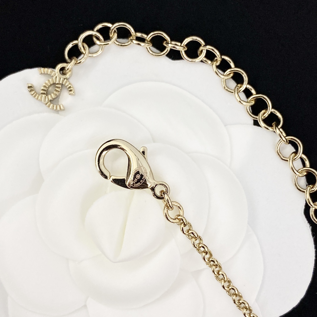 CCL101 25P Chanel crystal flower star perfume bottle cc logo pearl long chain sweater necklace for women - ccjewelryacc