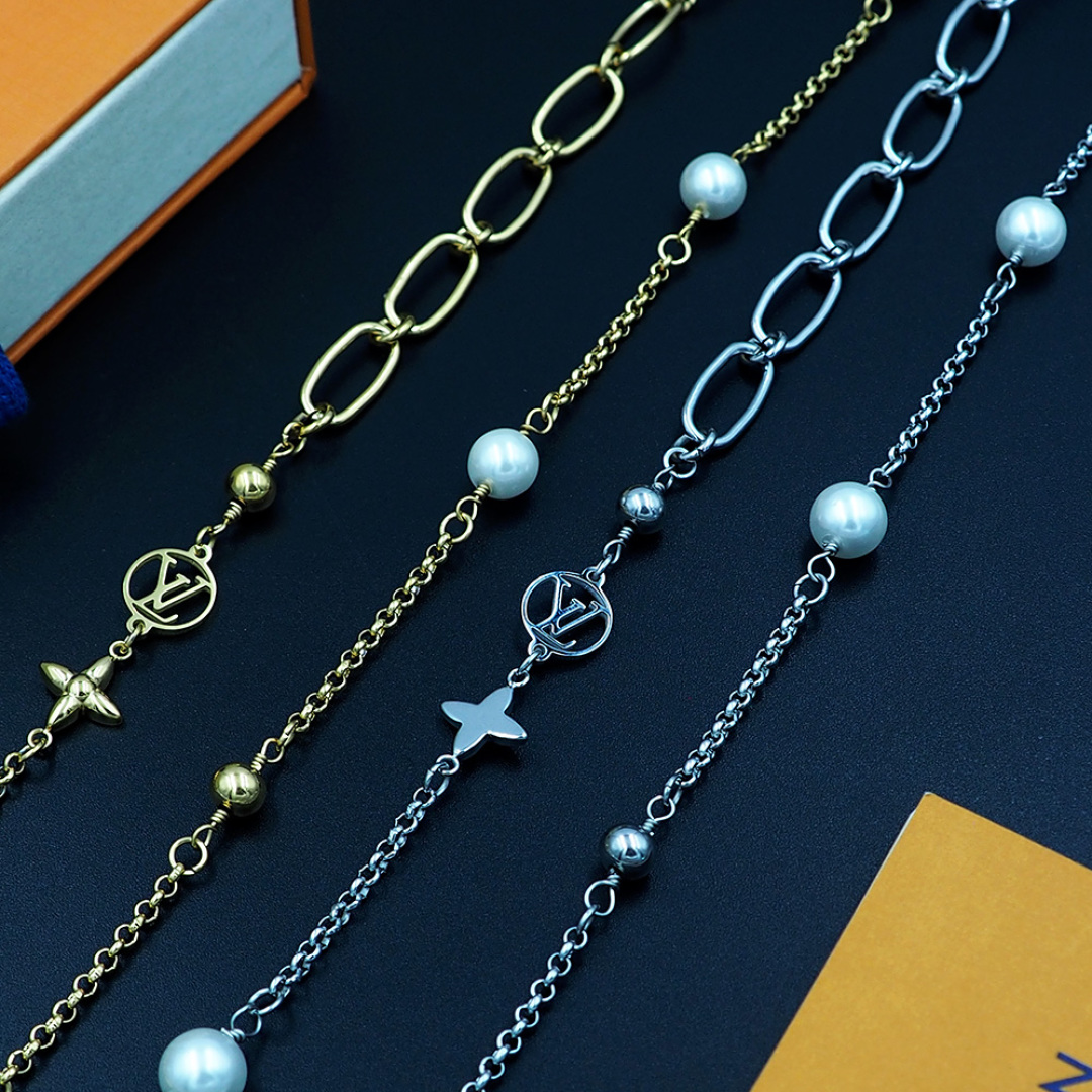 LVN039 Louis Vuitton M02516 LV MIX Chains necklace - ccjewelryacc