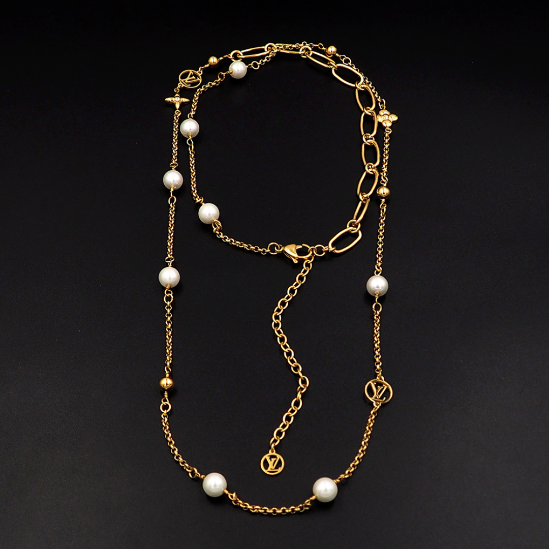 LVN039 Louis Vuitton M02516 LV MIX Chains necklace - ccjewelryacc